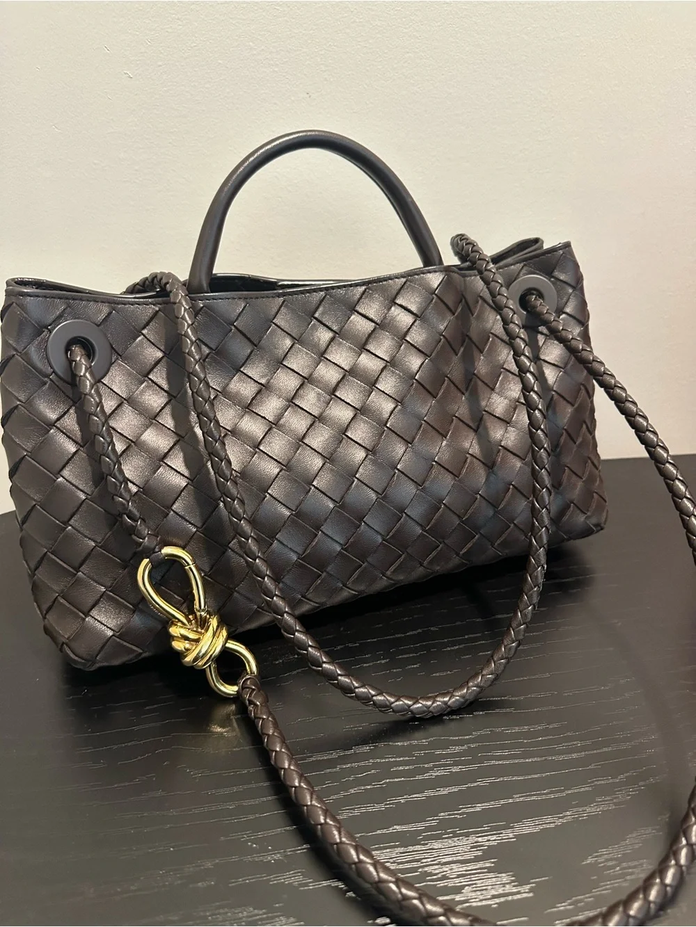 BOTTEGA VENETA Andiamo east west bag espresso